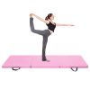 Gymnastics Yoga Mat with Hand Buckle Pink