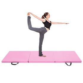 Gymnastics Yoga Mat with Hand Buckle Pink