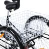 26" Inch 7-Speed Adult Tricycle 3-Wheel w Basket Aluminum for Shopping