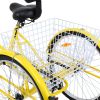 26" 7-Speed Adult Tricycle Trike 3-Wheel Bike w/Basket for Shopping