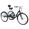 26" Inch 7-Speed Adult Tricycle 3-Wheel w Basket Aluminum for Shopping