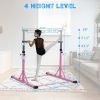 Gymnastic Bar Set Gymnastics Horizontal Bar Gymnastics Kip Bar for Kids Home Use, Pink