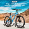 Elecony 26 inch Mountain Bike for Teenagers; Shimano 21 speed mechanical disc brake; black/blue/gray