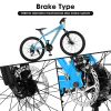 Elecony 26 inch Mountain Bike for Teenagers; Shimano 21 speed mechanical disc brake; black/blue/gray