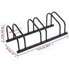 Bike Rack for 3 Bikes Black Steel