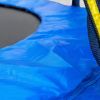 14FT Trampoline for Kids with Safety Enclosure Net;  Ladder and 8 Wind Stakes;  Round Outdoor Recreational Trampoline