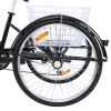 26" Inch 7-Speed Adult Tricycle 3-Wheel w Basket Aluminum for Shopping