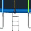 16FT Trampoline for Kids with Safety Enclosure Net;  Ladder and 12 Wind Stakes;  Round Outdoor Recreational Trampoline