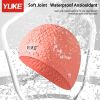 Adult Silicone Swim Cap; Unisex Water Drop Swimming Cap; Comfortable Non-slip Bathing Caps For Short Medium Long Curly Hair